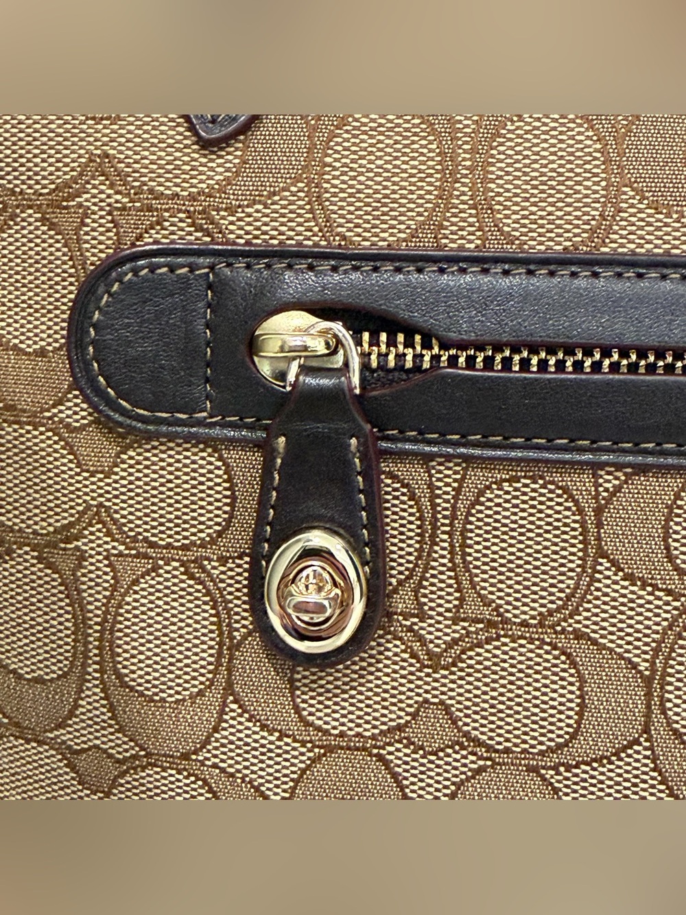 Coach Signature Jacquard Taylor Tote Bag - Picture 3 of 12